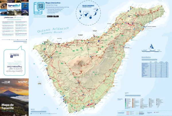 Mapa de Tenerife con localizaciones
