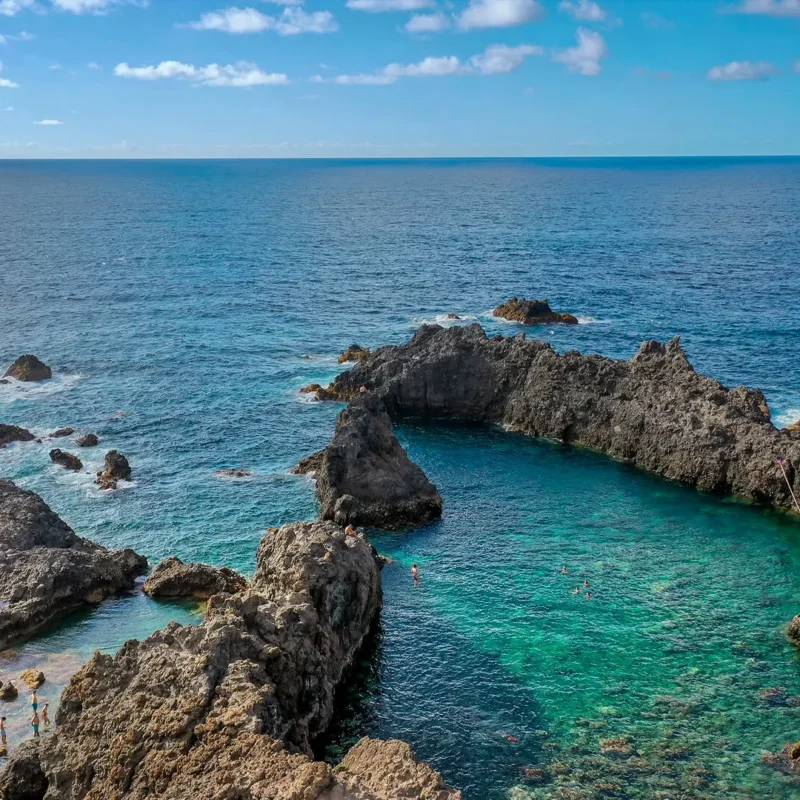 route through natural pools